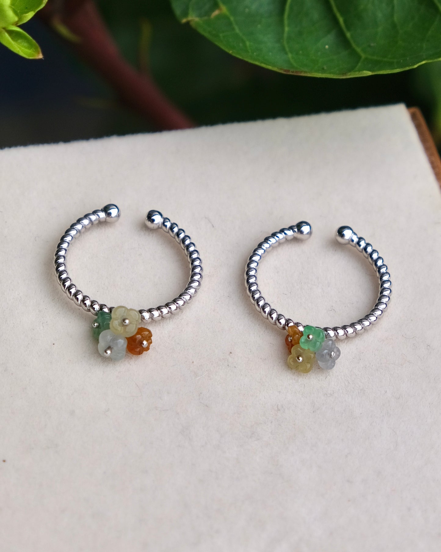 Four Seasons Jade Blossom Ring