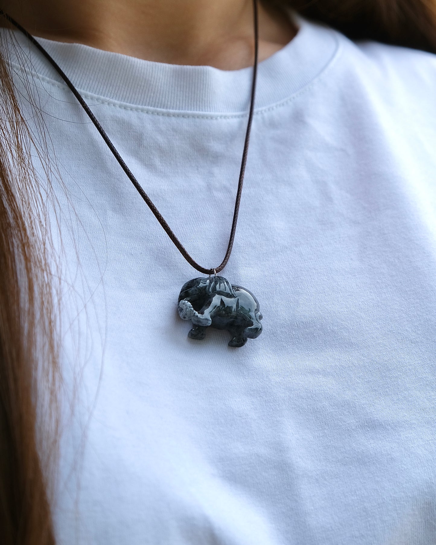Xiang Yun - Jade Elephant Necklace