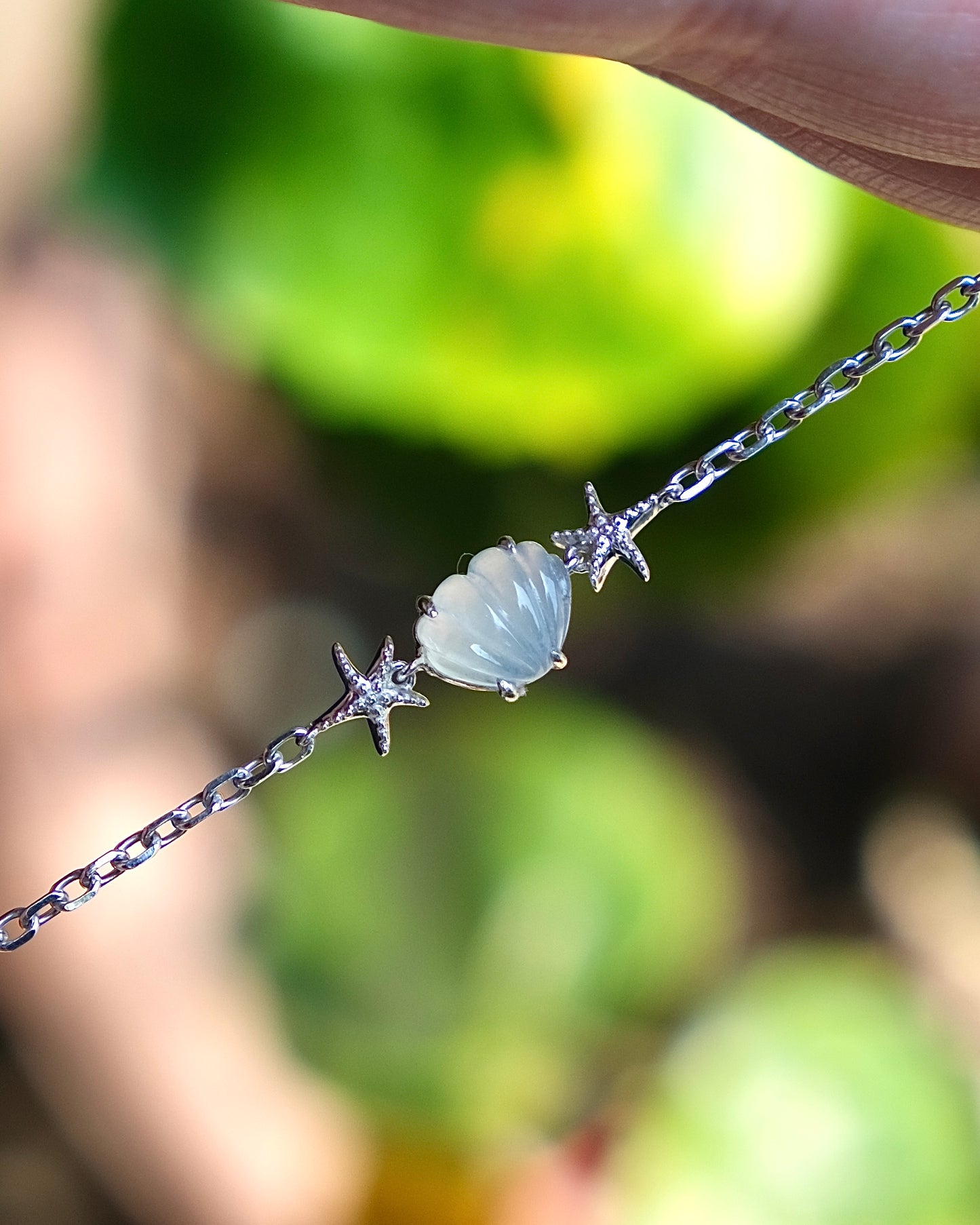 Ocean Light - Icy Jade Bracelet (S925 Silver)