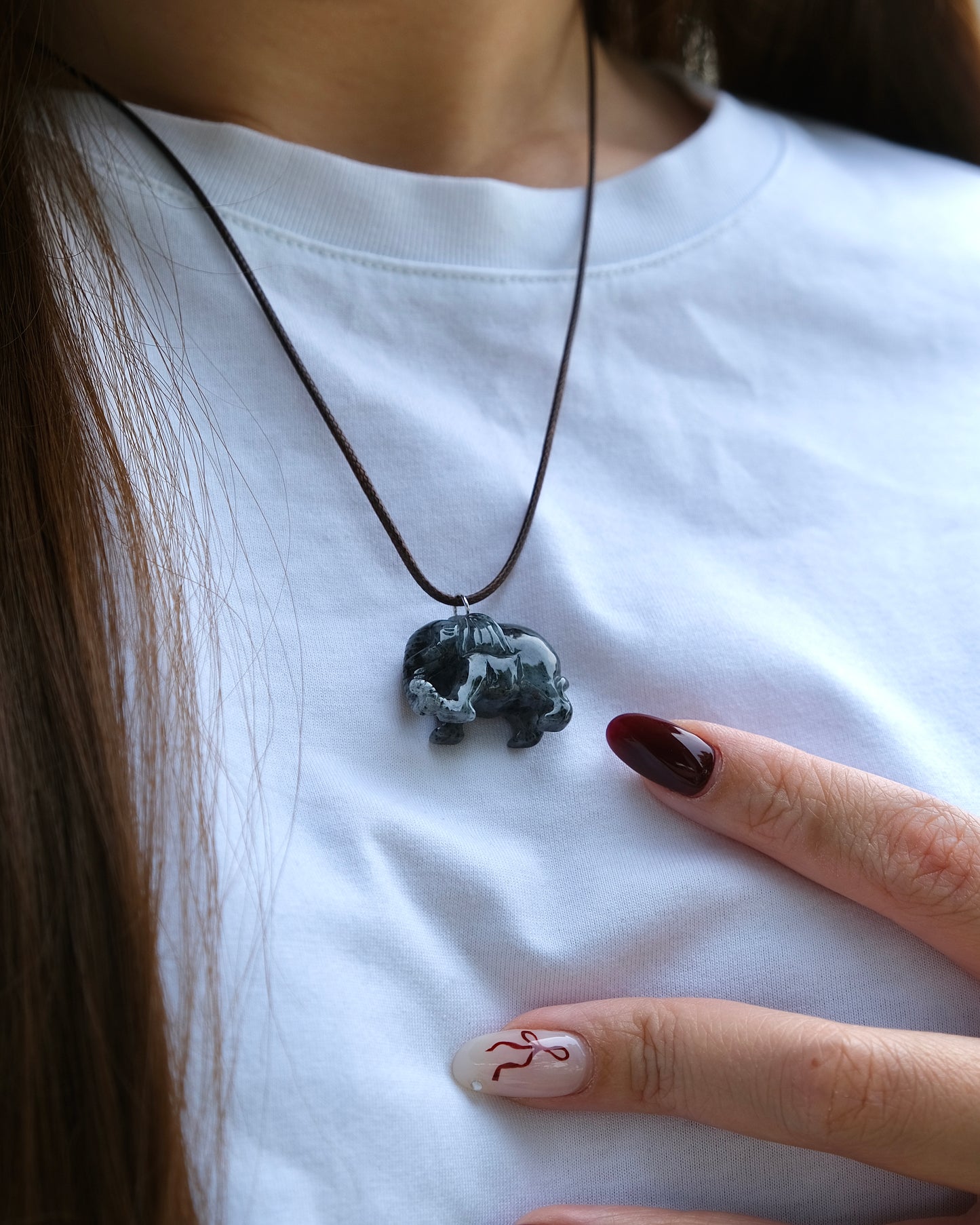 Xiang Yun - Jade Elephant Necklace