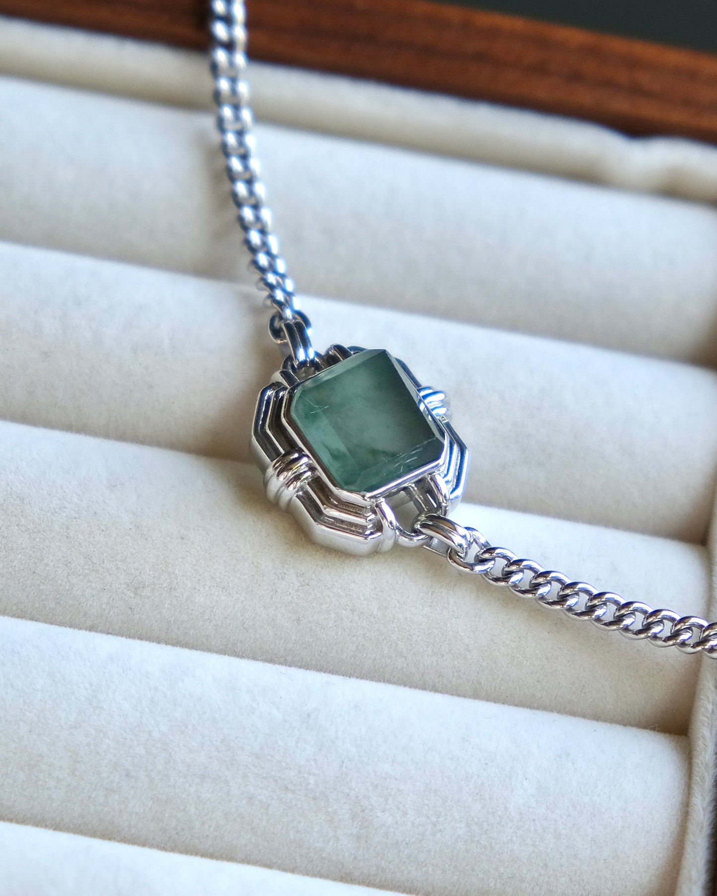 EXCEPTIONAL Mist Pavilion Jade Bracelet (S925 Silver)