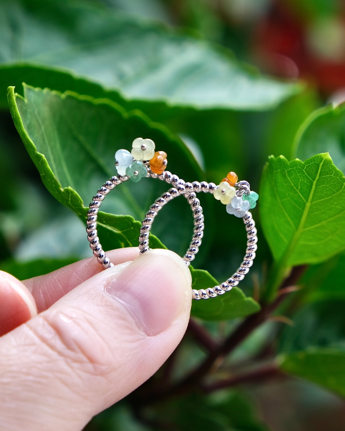 Four Seasons Jade Blossom Ring