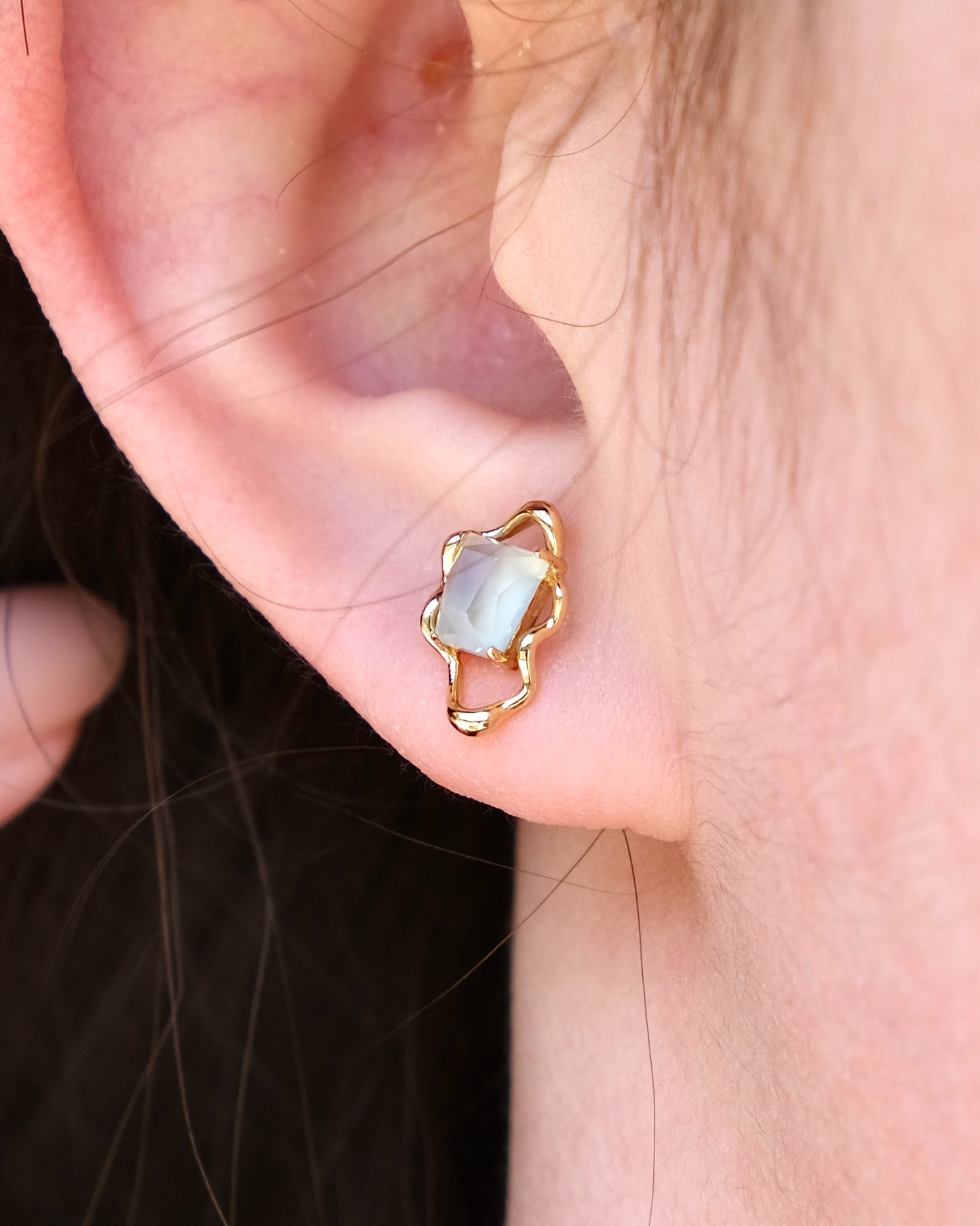 Éclat Frame - Jade Earrings (18K Gold)