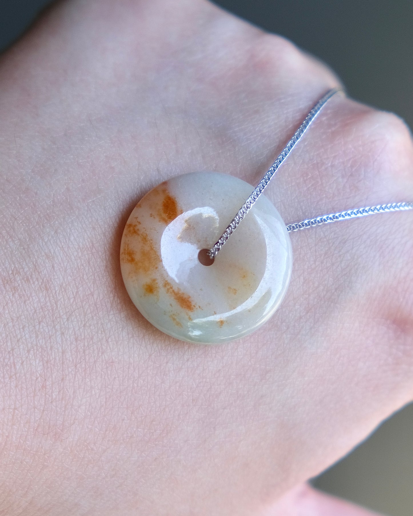 Golden Horizon - Jade Pi Disc Necklace