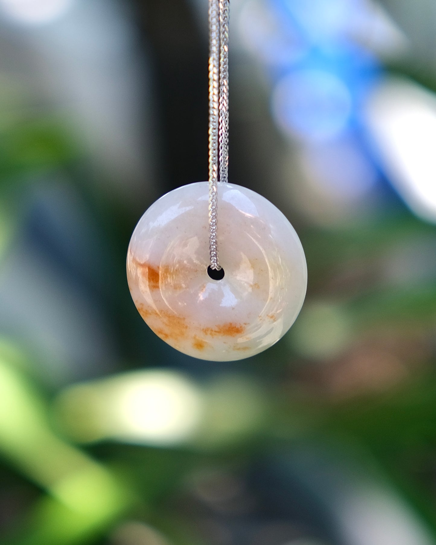 Golden Horizon - Jade Pi Disc Necklace