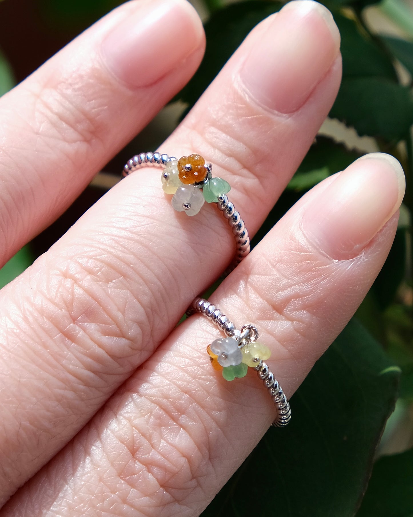 Four Seasons Jade Blossom Ring