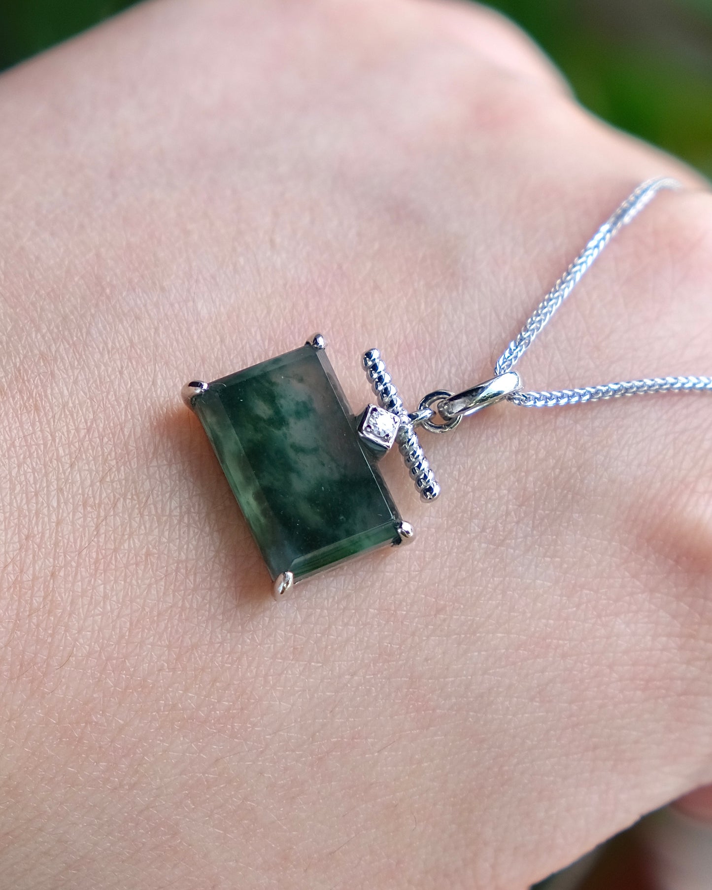 EXCEPTIONAL Mistscape Landscape Jade Pendant (S925 Silver)
