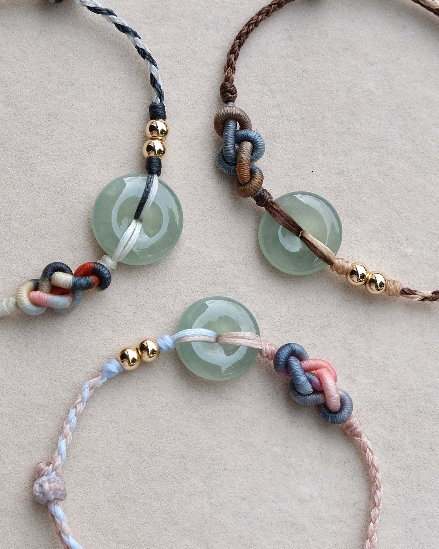 Mist Green Pi Jade Bracelet – Ruyi Weave Signature
