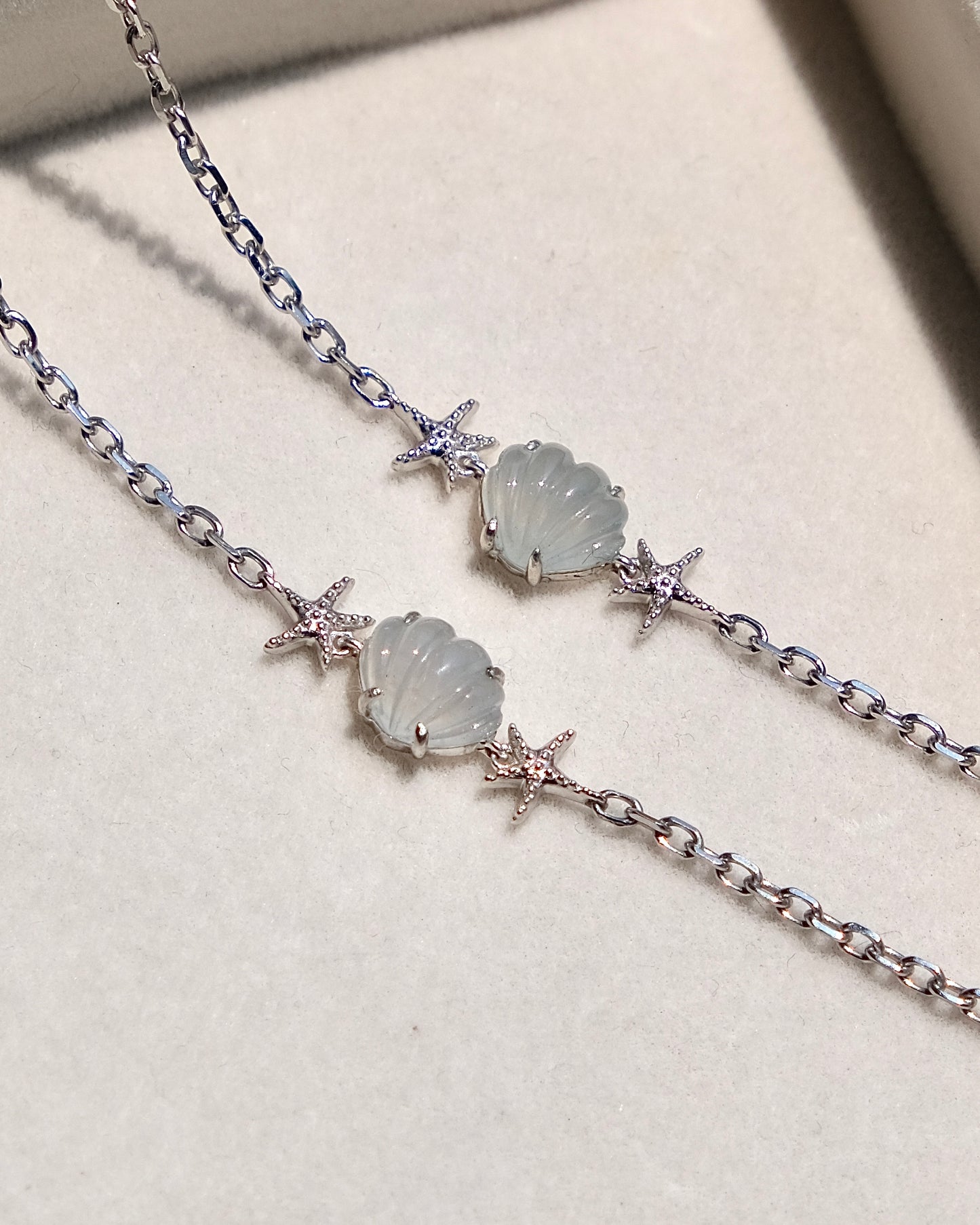 Ocean Light - Icy Jade Bracelet (S925 Silver)