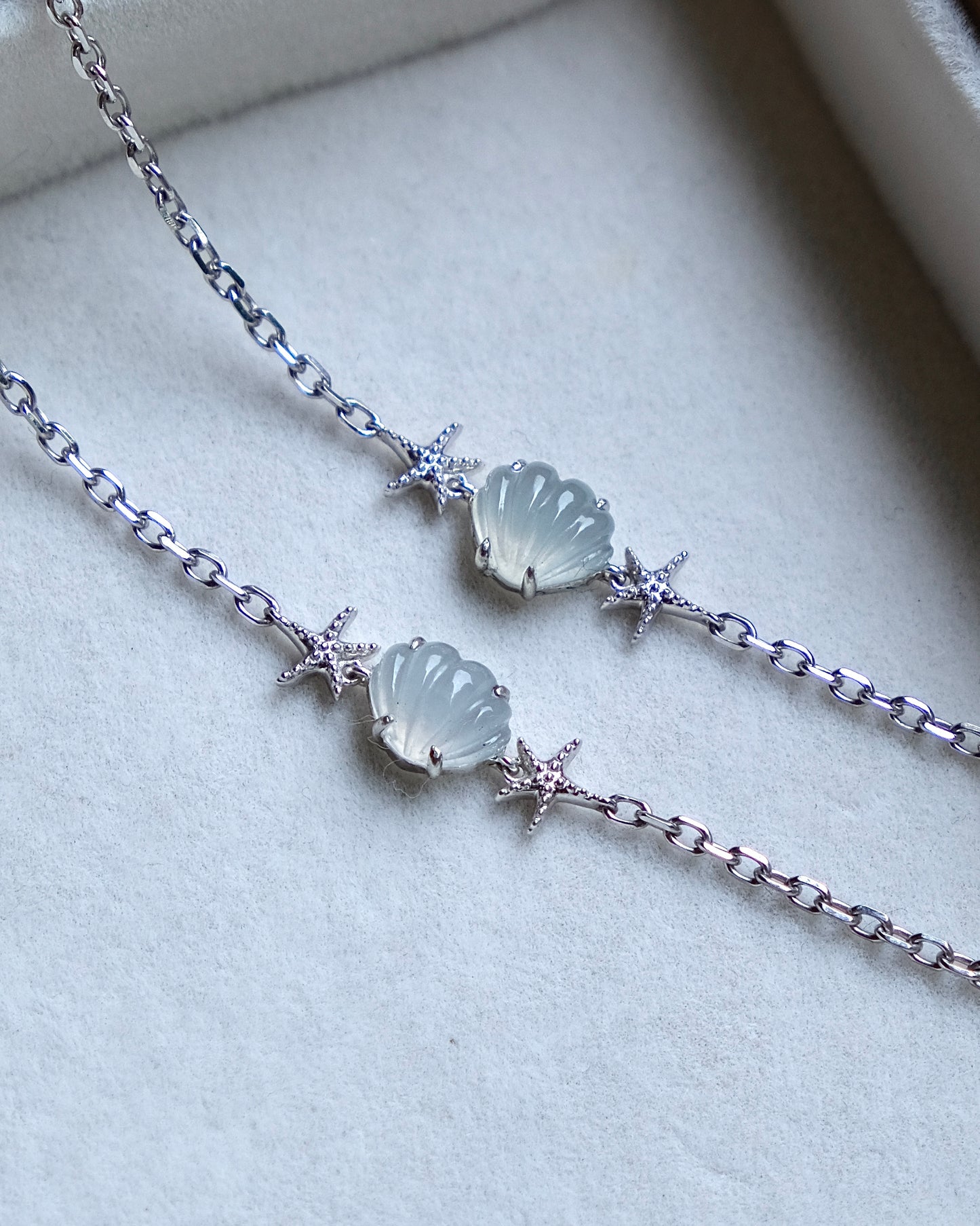 Ocean Light - Icy Jade Bracelet (S925 Silver)