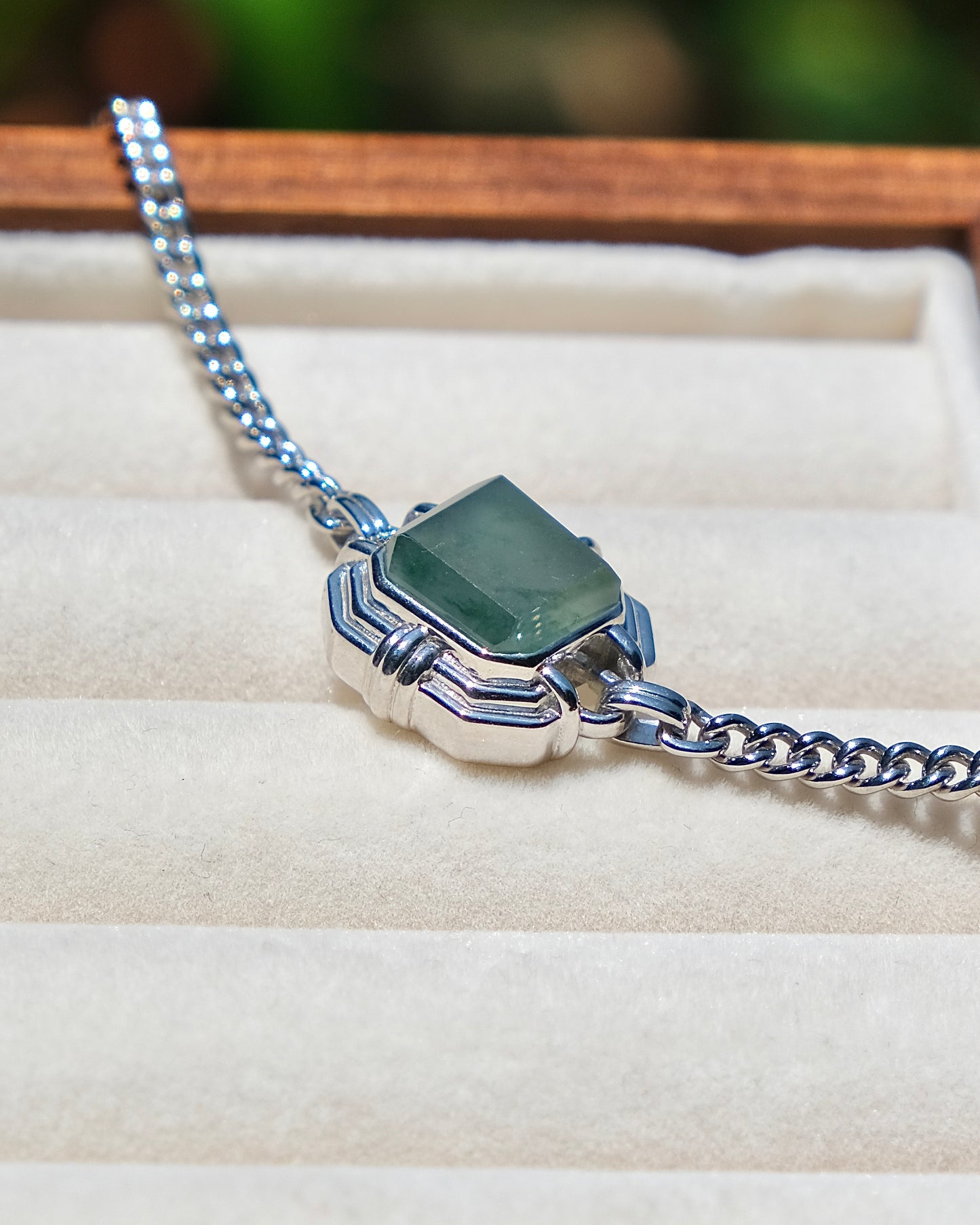 EXCEPTIONAL Mist Pavilion Jade Bracelet (S925 Silver)