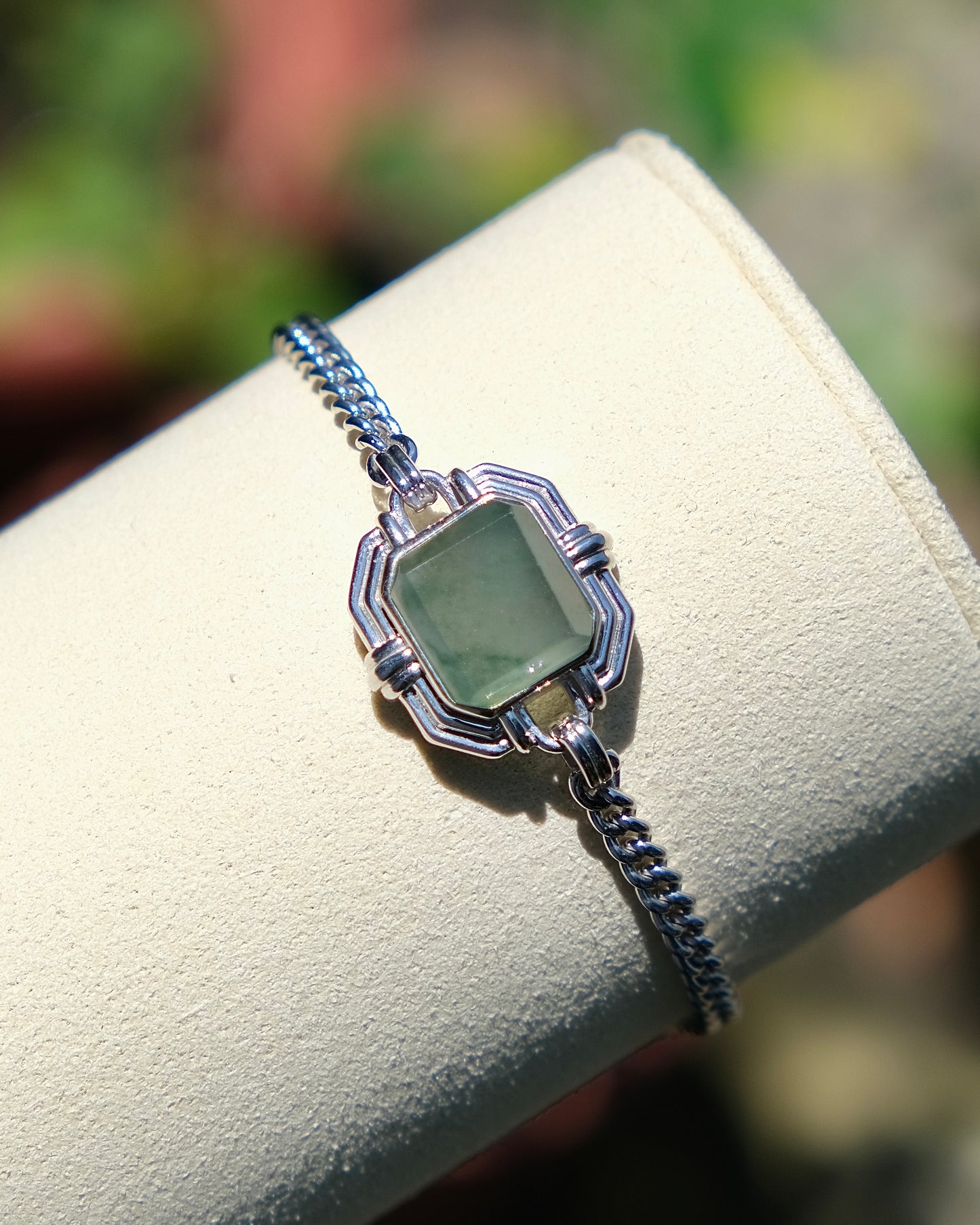 EXCEPTIONAL Mist Pavilion Jade Bracelet (S925 Silver)