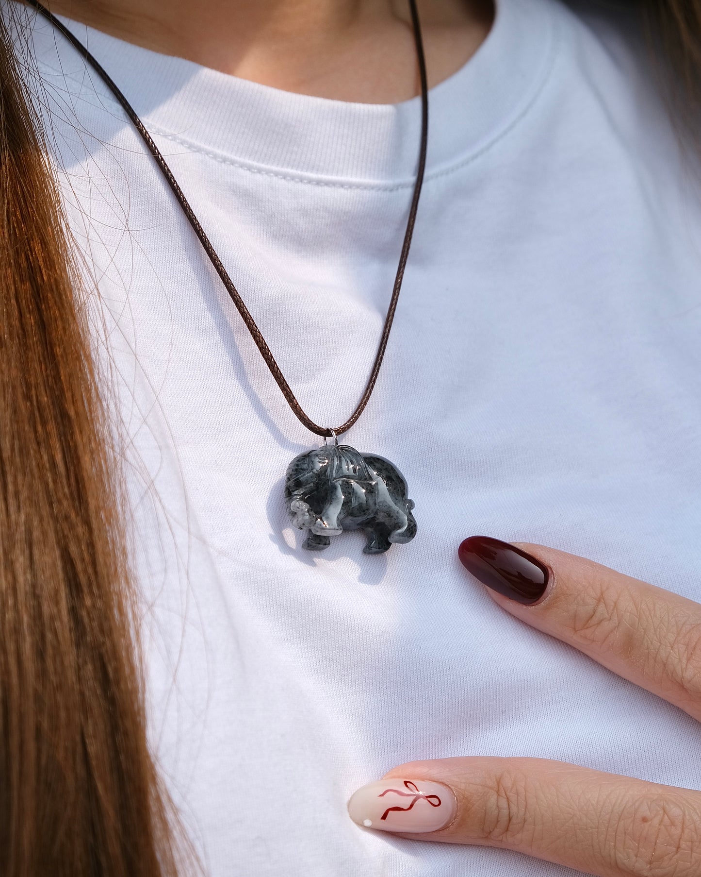 Xiang Yun - Jade Elephant Necklace