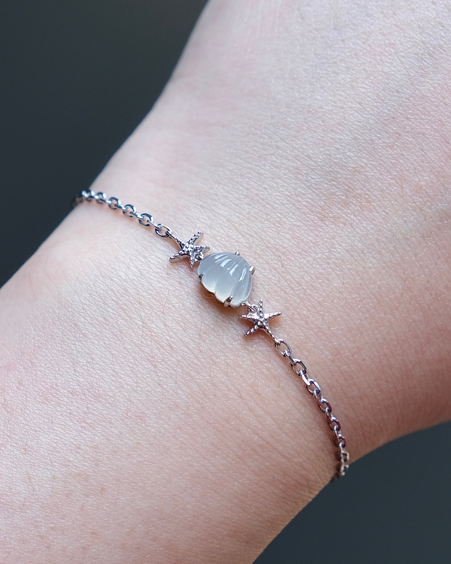 Ocean Light - Icy Jade Bracelet (S925 Silver)