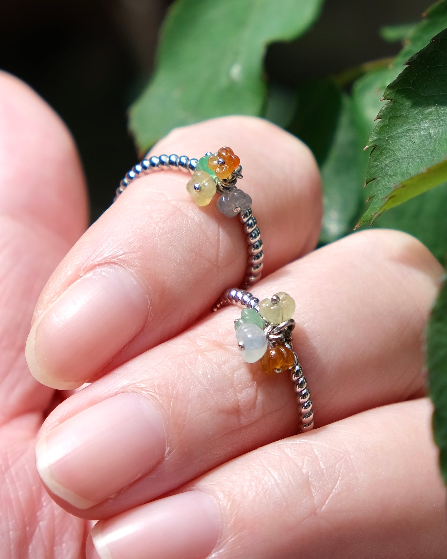 Four Seasons Jade Blossom Ring