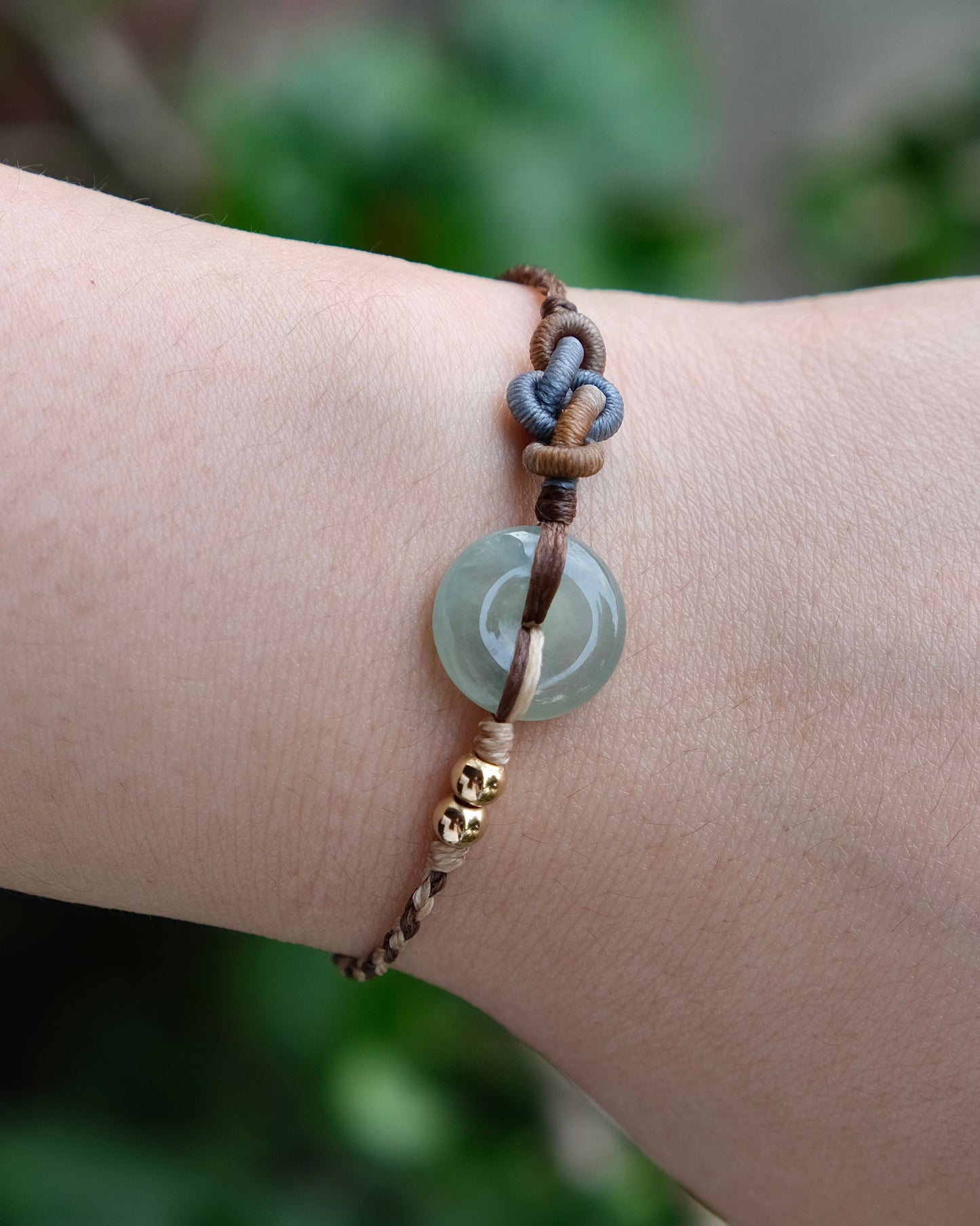 Mist Green Pi Jade Bracelet – Ruyi Weave Signature
