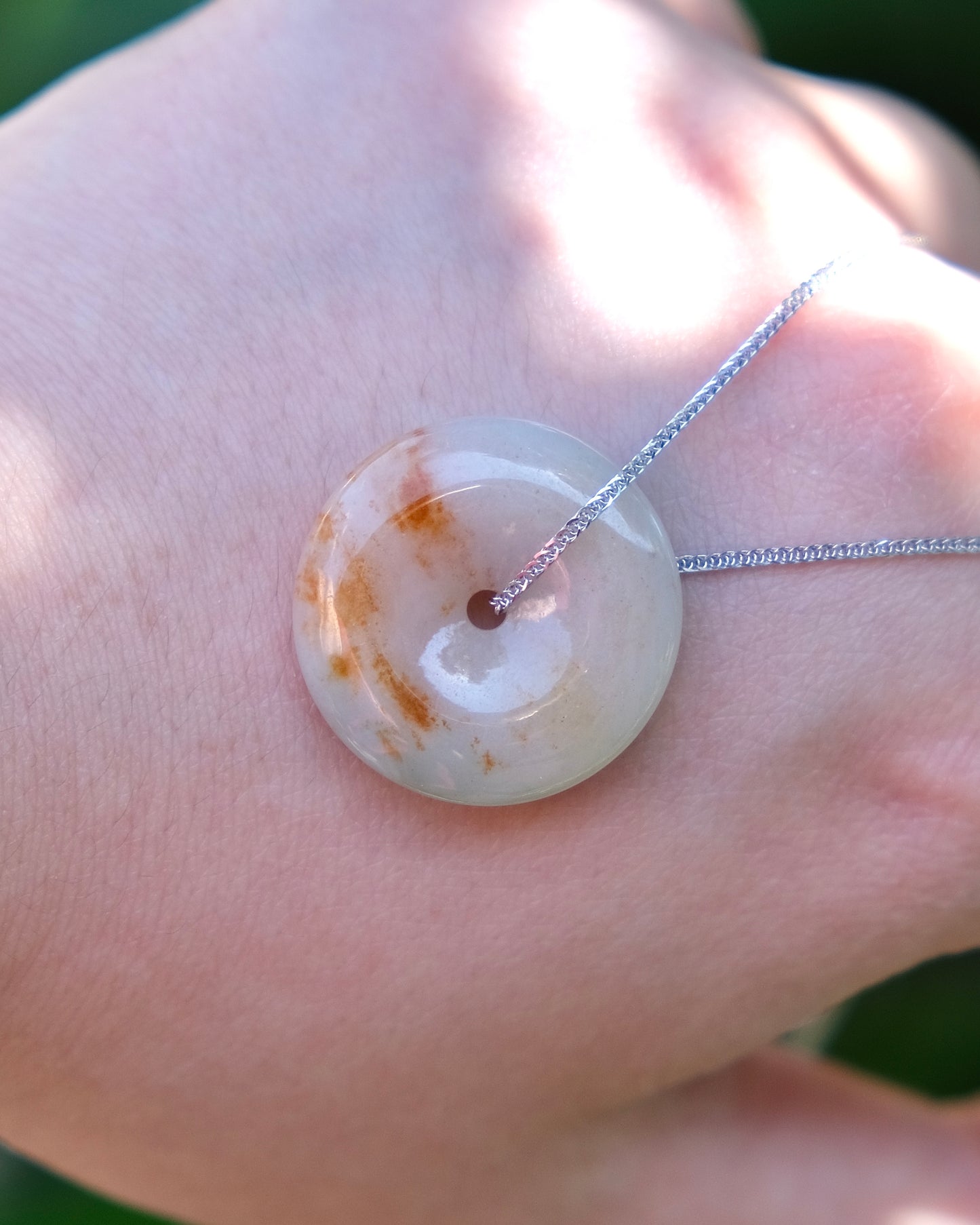 Golden Horizon - Jade Pi Disc Necklace