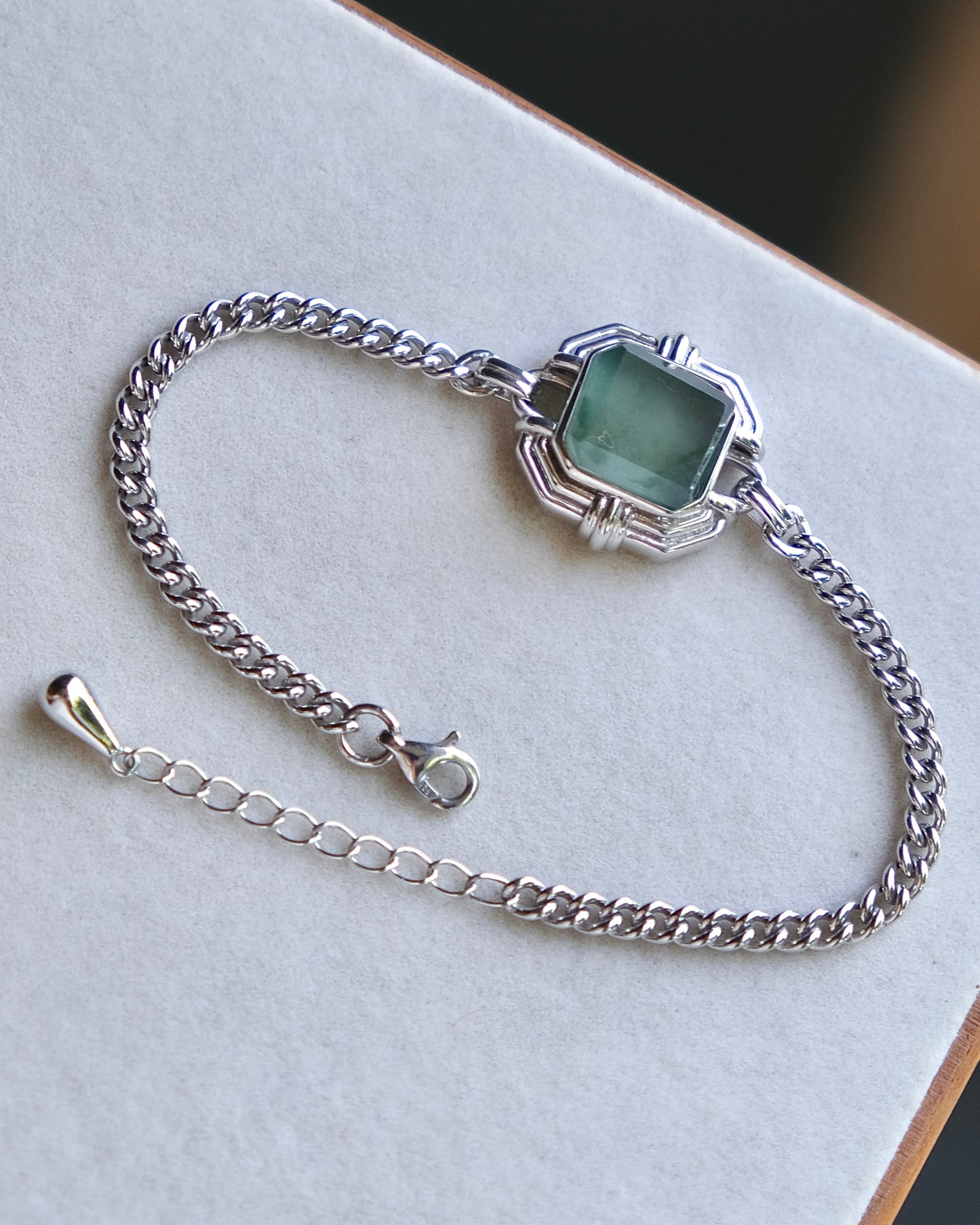 EXCEPTIONAL Mist Pavilion Jade Bracelet (S925 Silver)