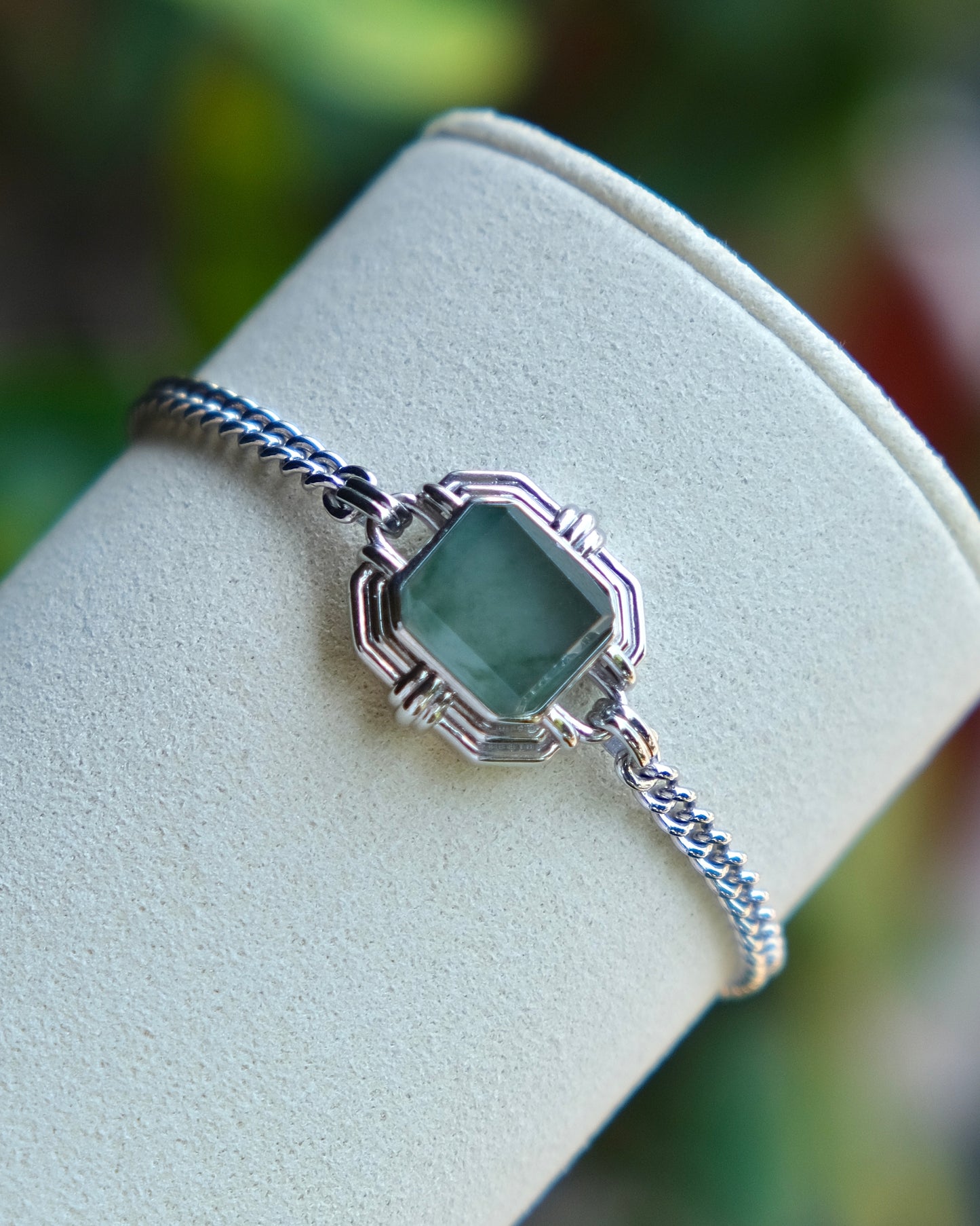 EXCEPTIONAL Mist Pavilion Jade Bracelet (S925 Silver)