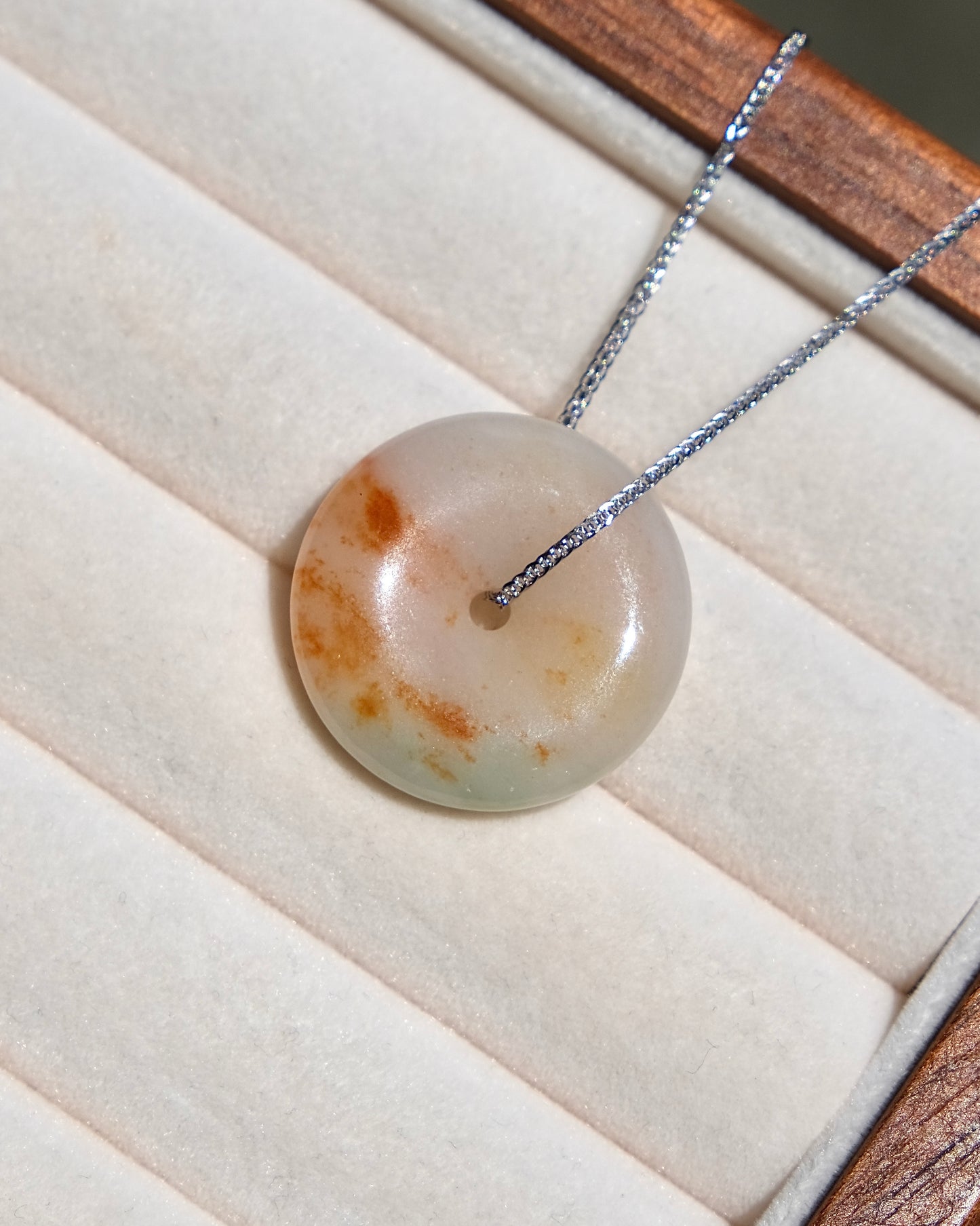 Golden Horizon - Jade Pi Disc Necklace