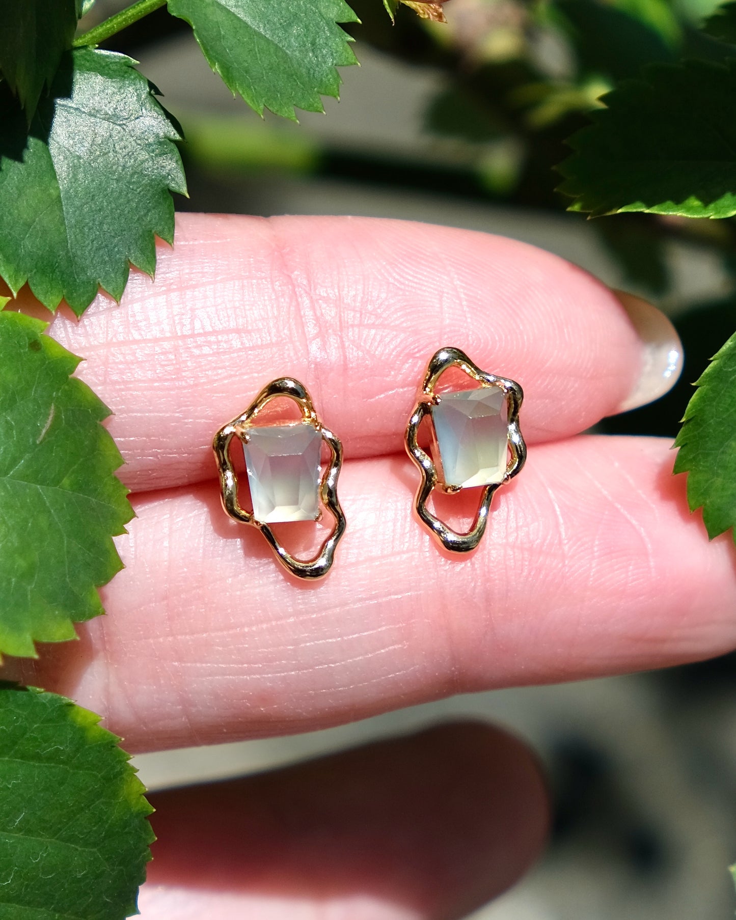 Éclat Frame - Jade Earrings (18K Gold)