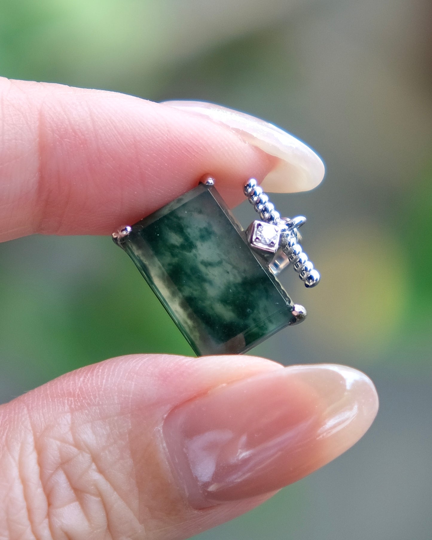 EXCEPTIONAL Mistscape Landscape Jade Pendant (S925 Silver)
