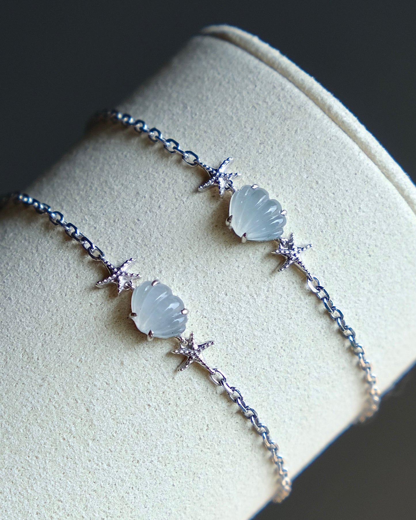 Ocean Light - Icy Jade Bracelet (S925 Silver)
