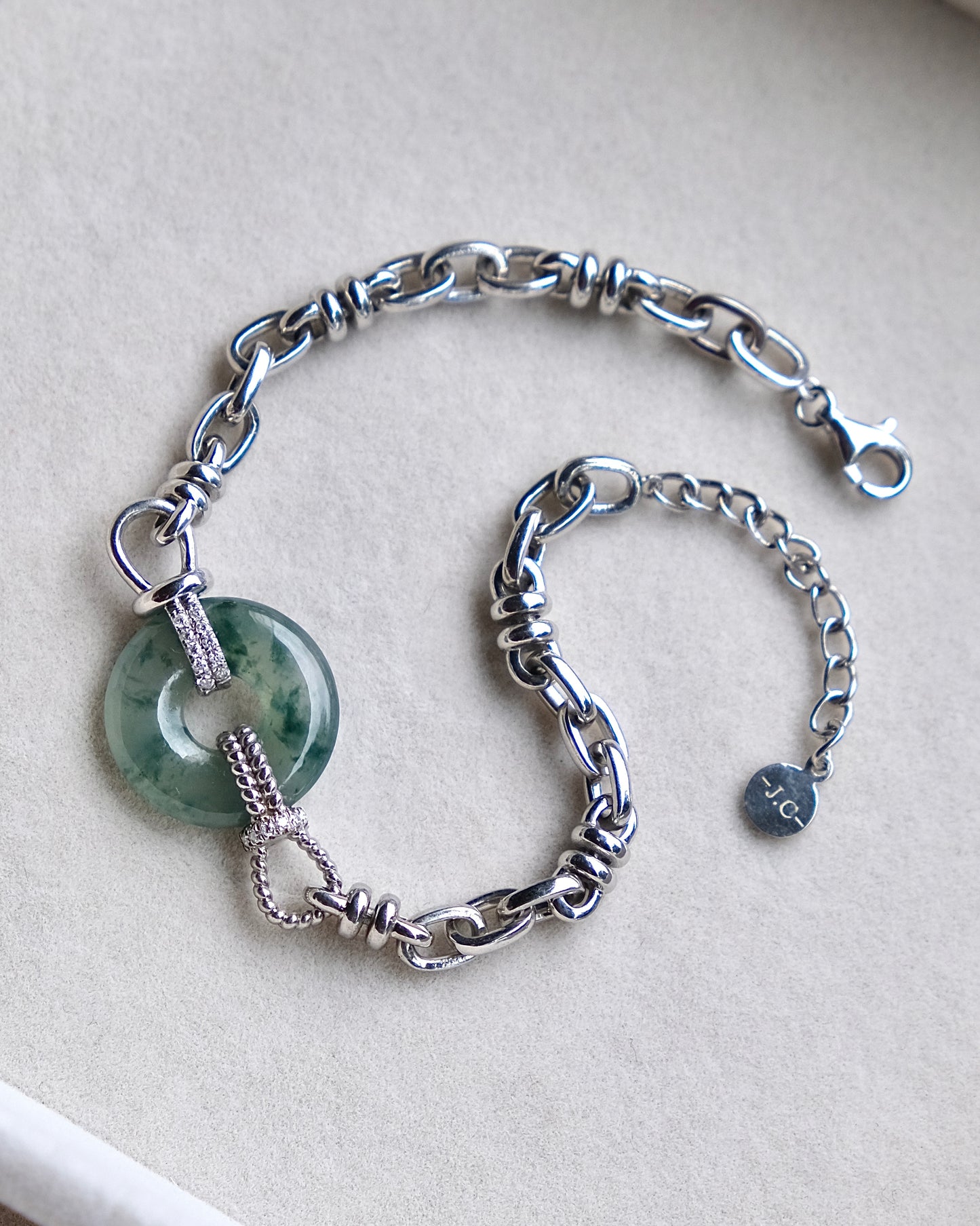 Axis Jade Bracelet (S925 Silver)