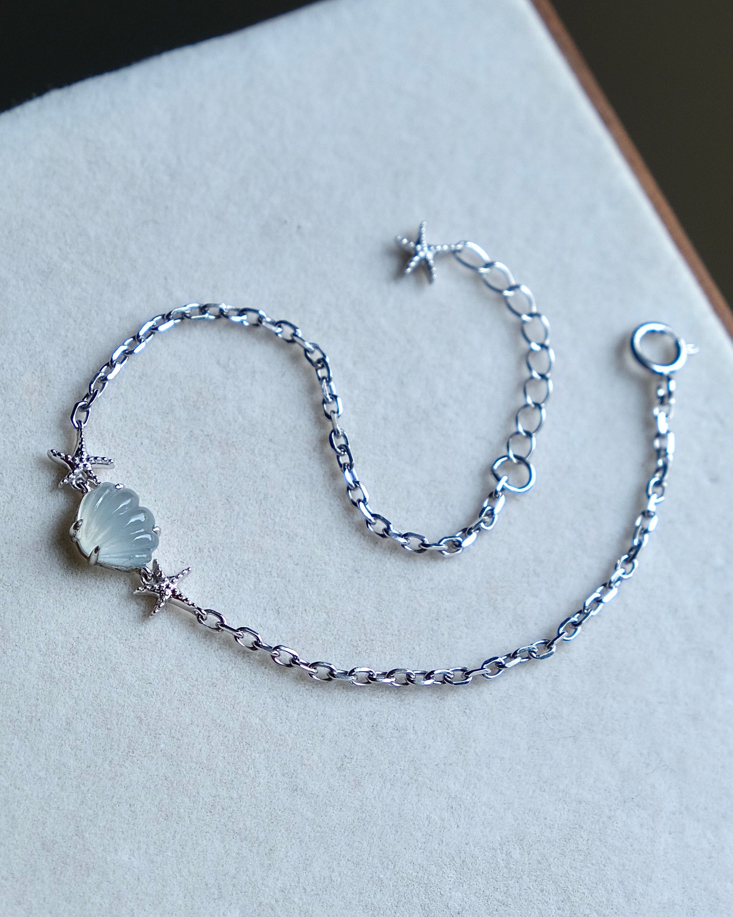 Ocean Light - Icy Jade Bracelet (S925 Silver)