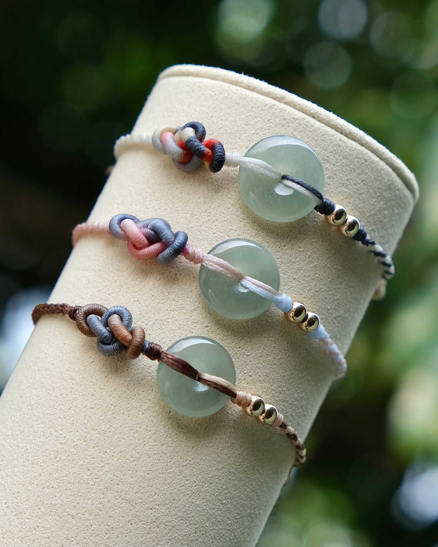 Mist Green Pi Jade Bracelet – Ruyi Weave Signature