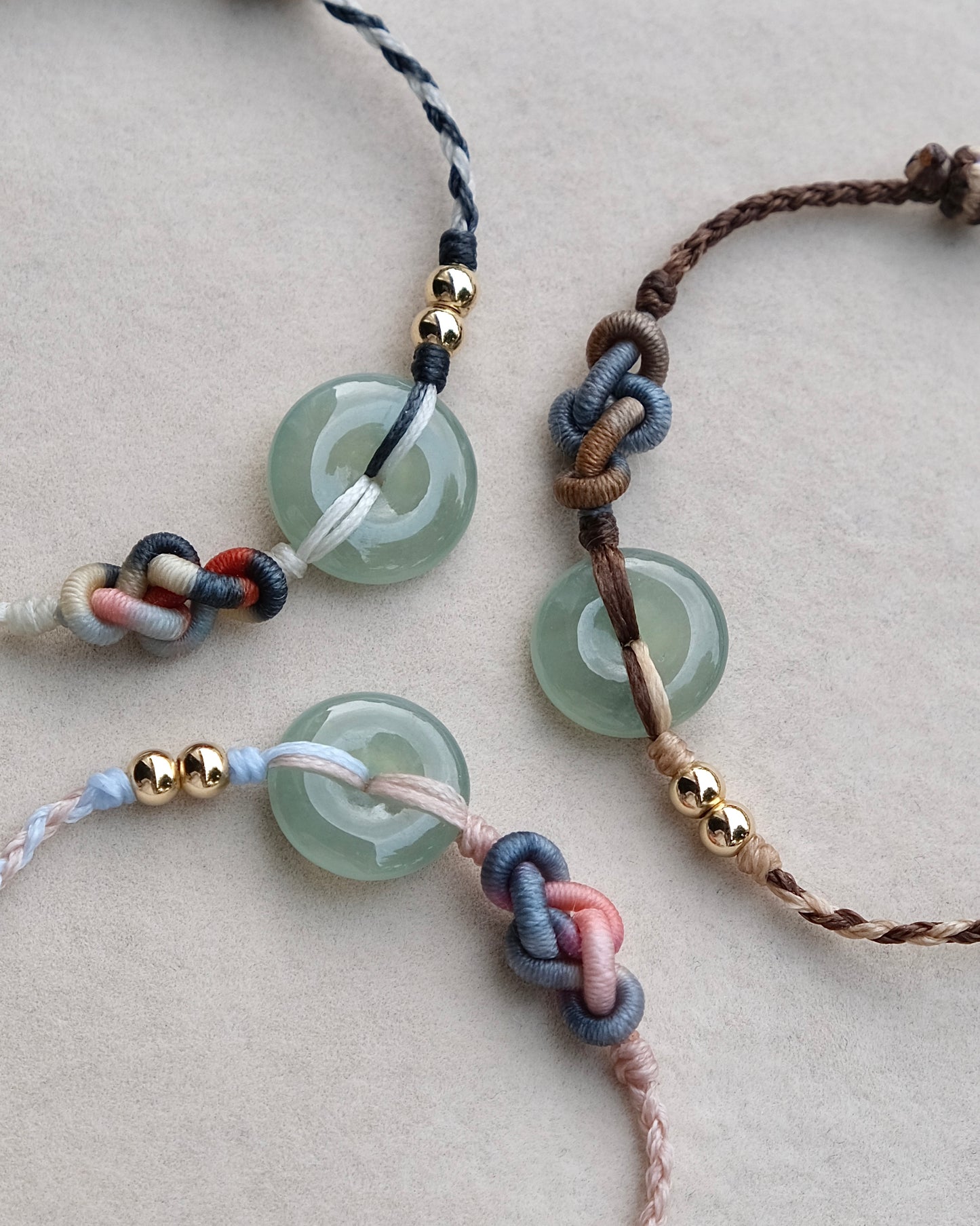 Mist Green Pi Jade Bracelet – Ruyi Weave Signature