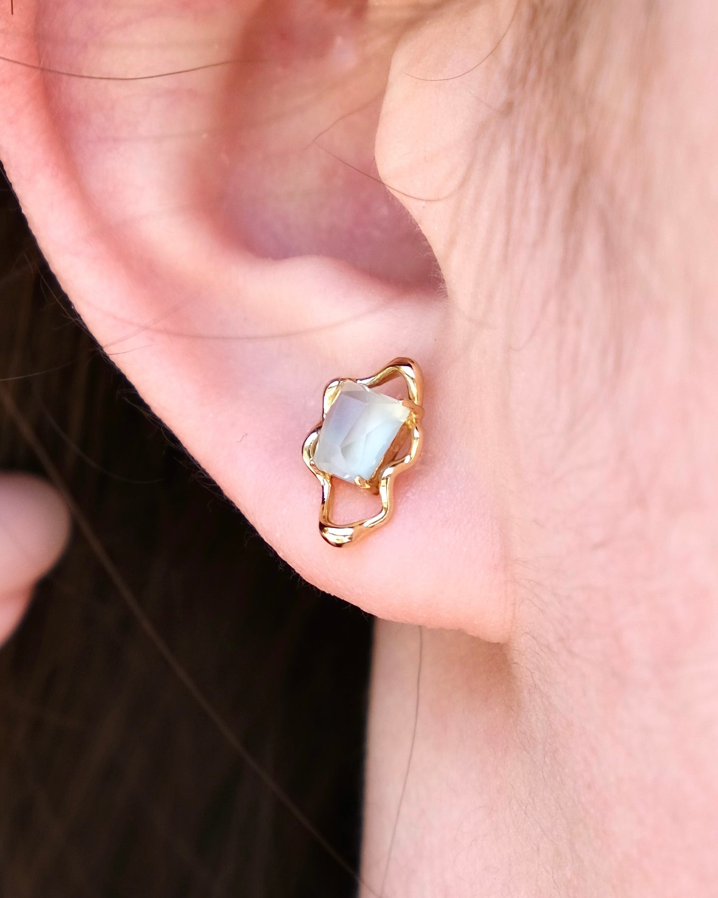 Éclat Frame - Jade Earrings (18K Gold)