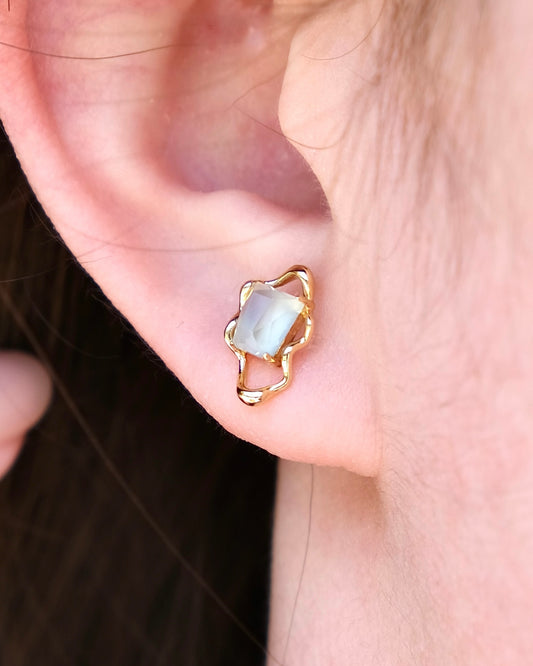 Éclat Frame - Jade Earrings (18K Gold)