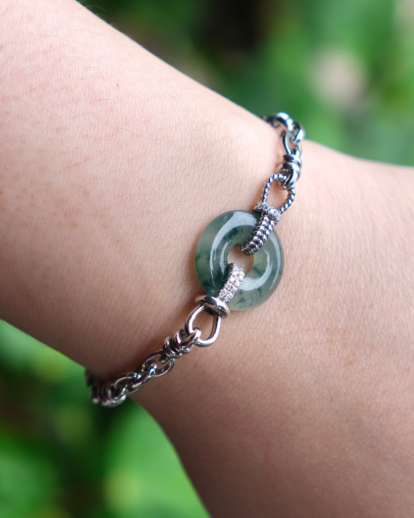 Axis Jade Bracelet (S925 Silver)