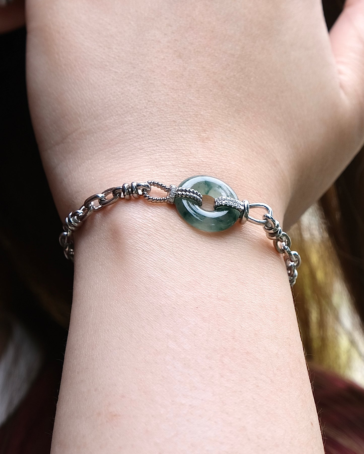 Axis Jade Bracelet (S925 Silver)