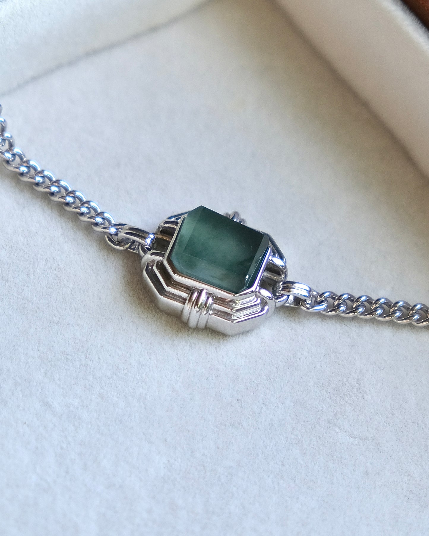 EXCEPTIONAL Mist Pavilion Jade Bracelet (S925 Silver)