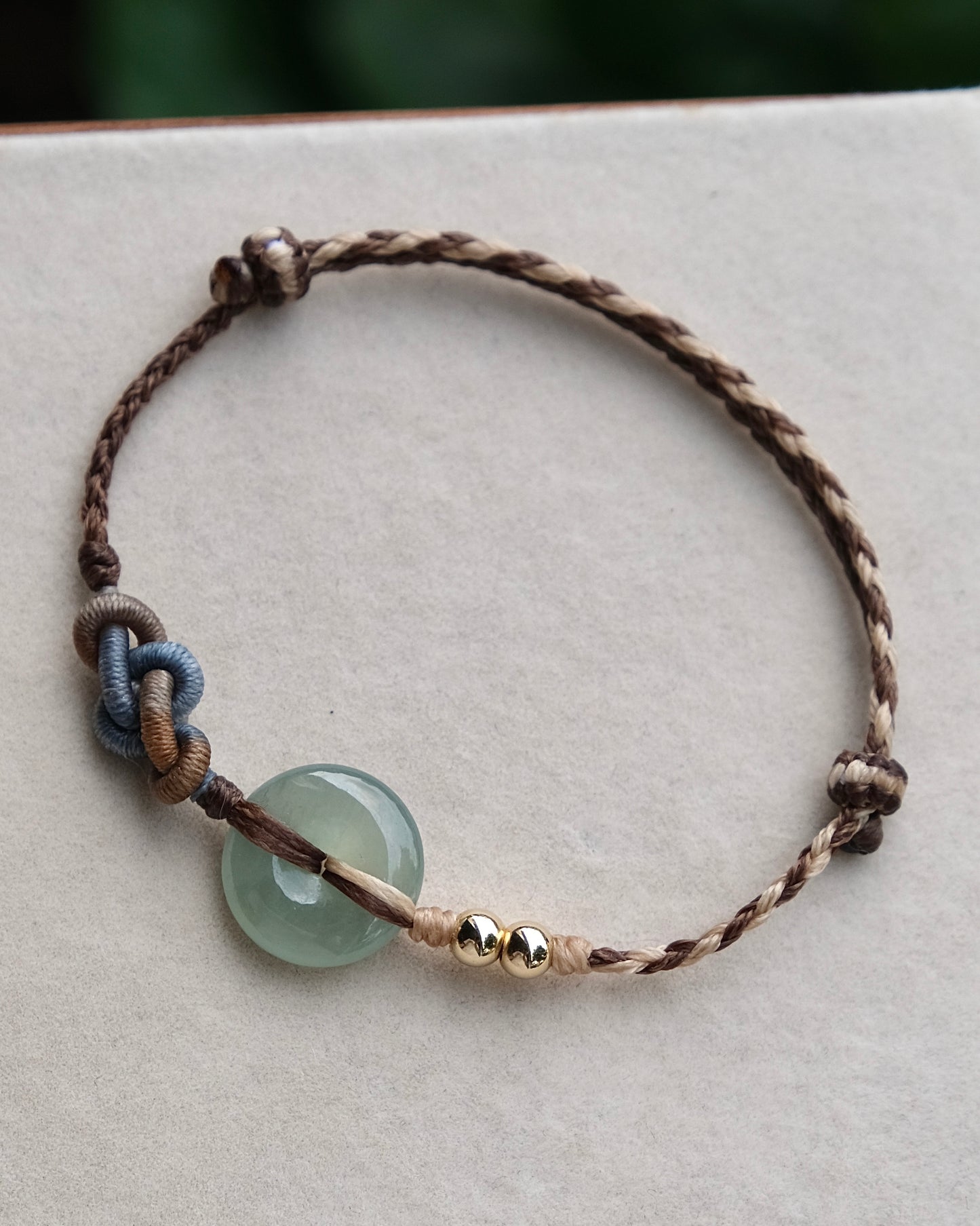 Mist Green Pi Jade Bracelet – Ruyi Weave Signature