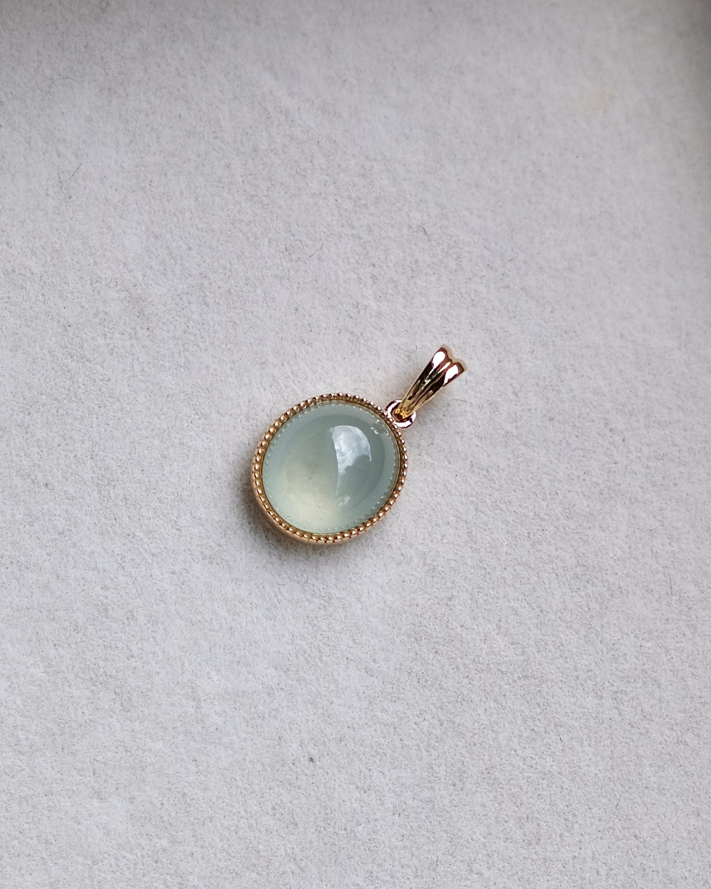 Soft Halo Pendant - Aqua Mist (18K Gold)