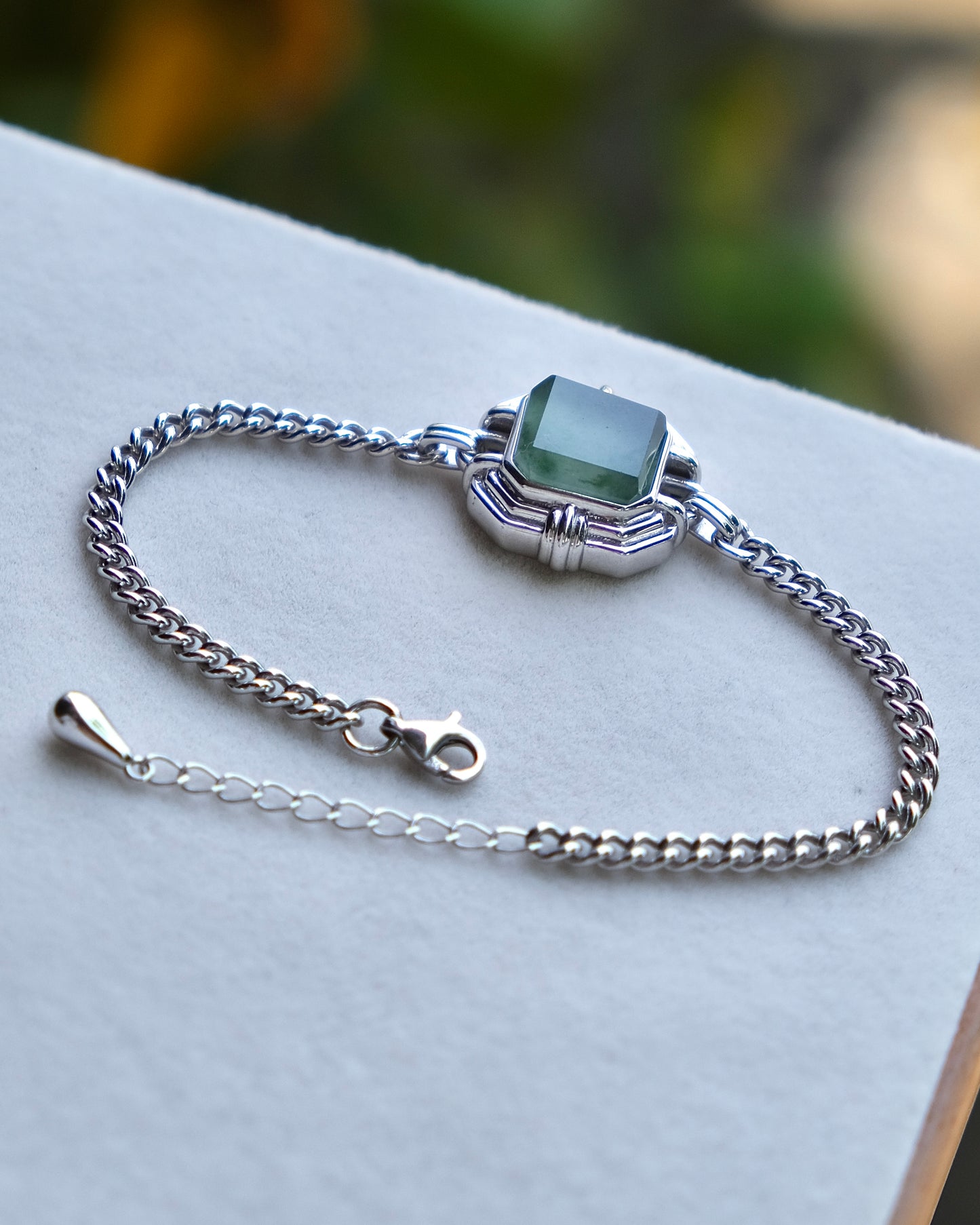 EXCEPTIONAL Mist Pavilion Jade Bracelet (S925 Silver)
