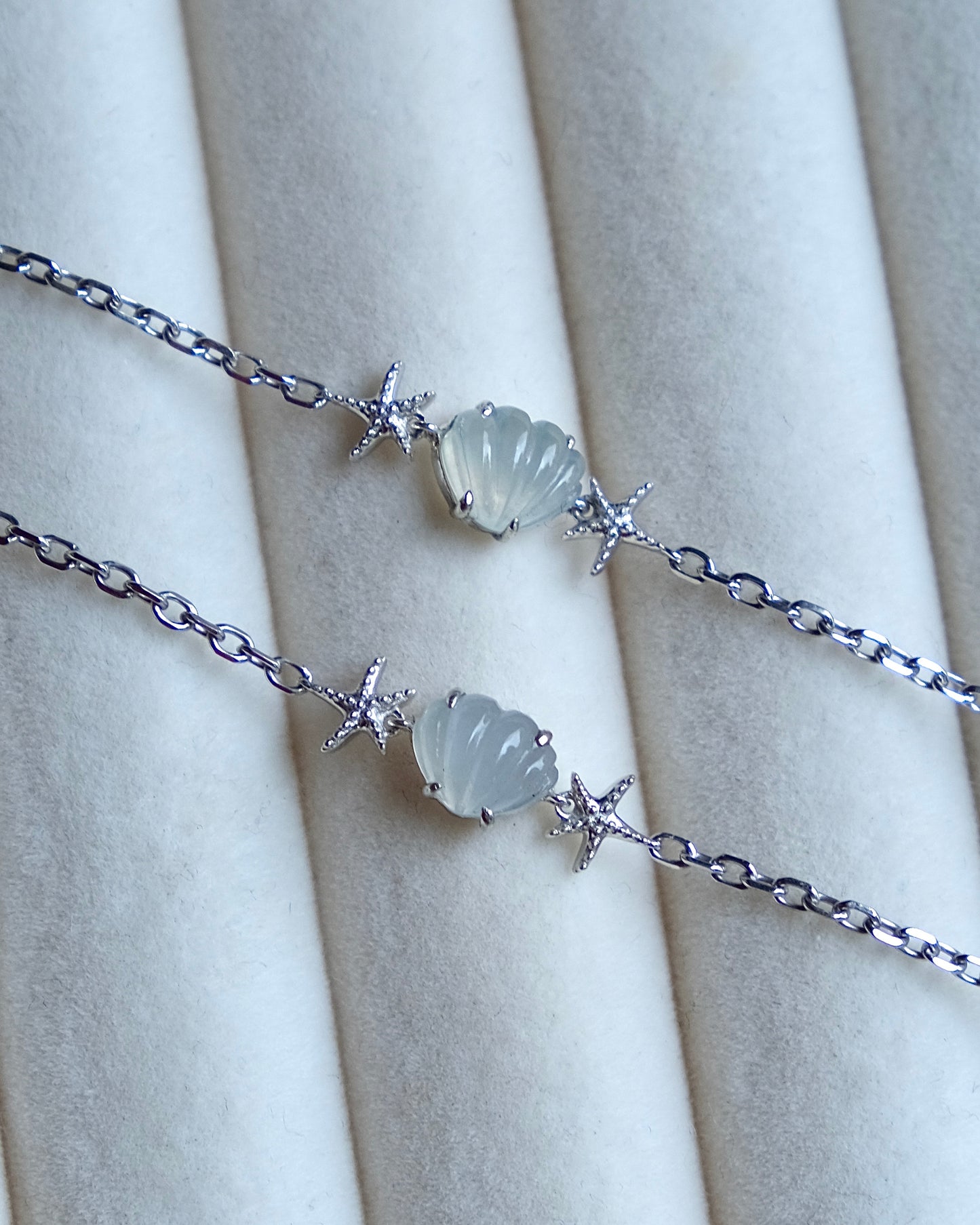 Ocean Light - Icy Jade Bracelet (S925 Silver)