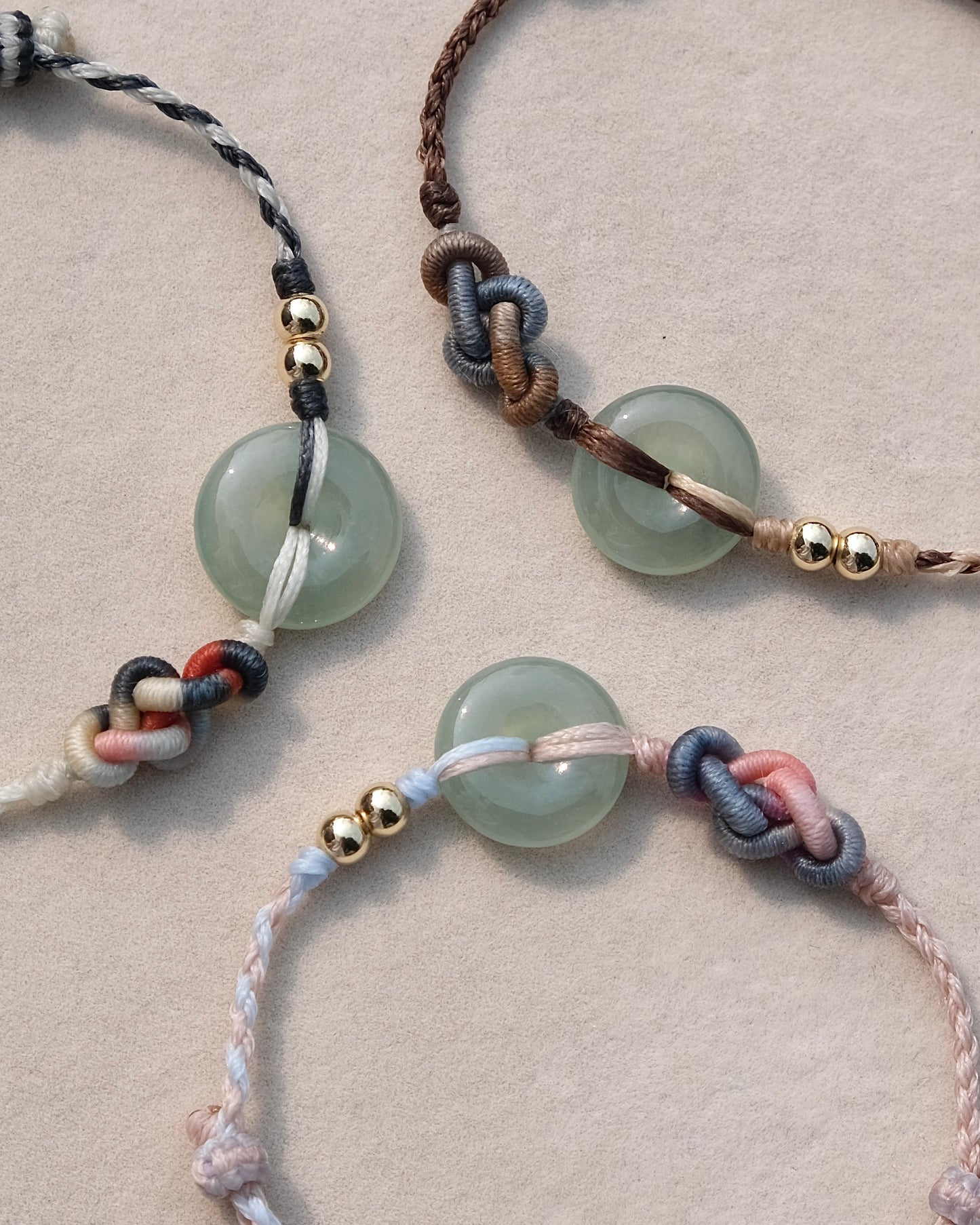 Mist Green Pi Jade Bracelet – Ruyi Weave Signature
