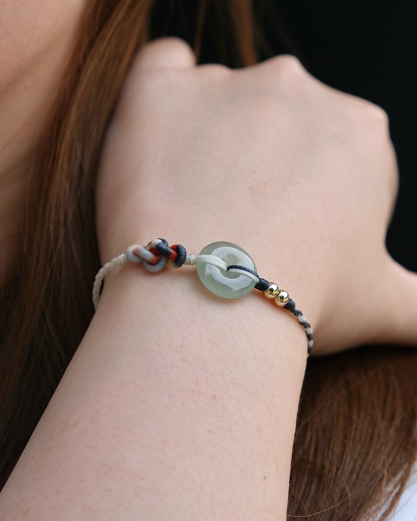 Mist Green Pi Jade Bracelet – Ruyi Weave Signature