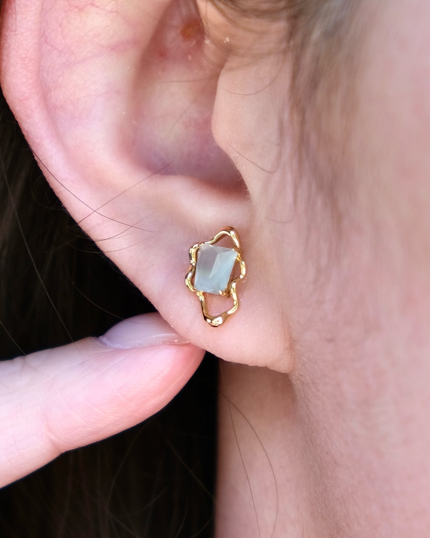 Éclat Frame - Jade Earrings (18K Gold)