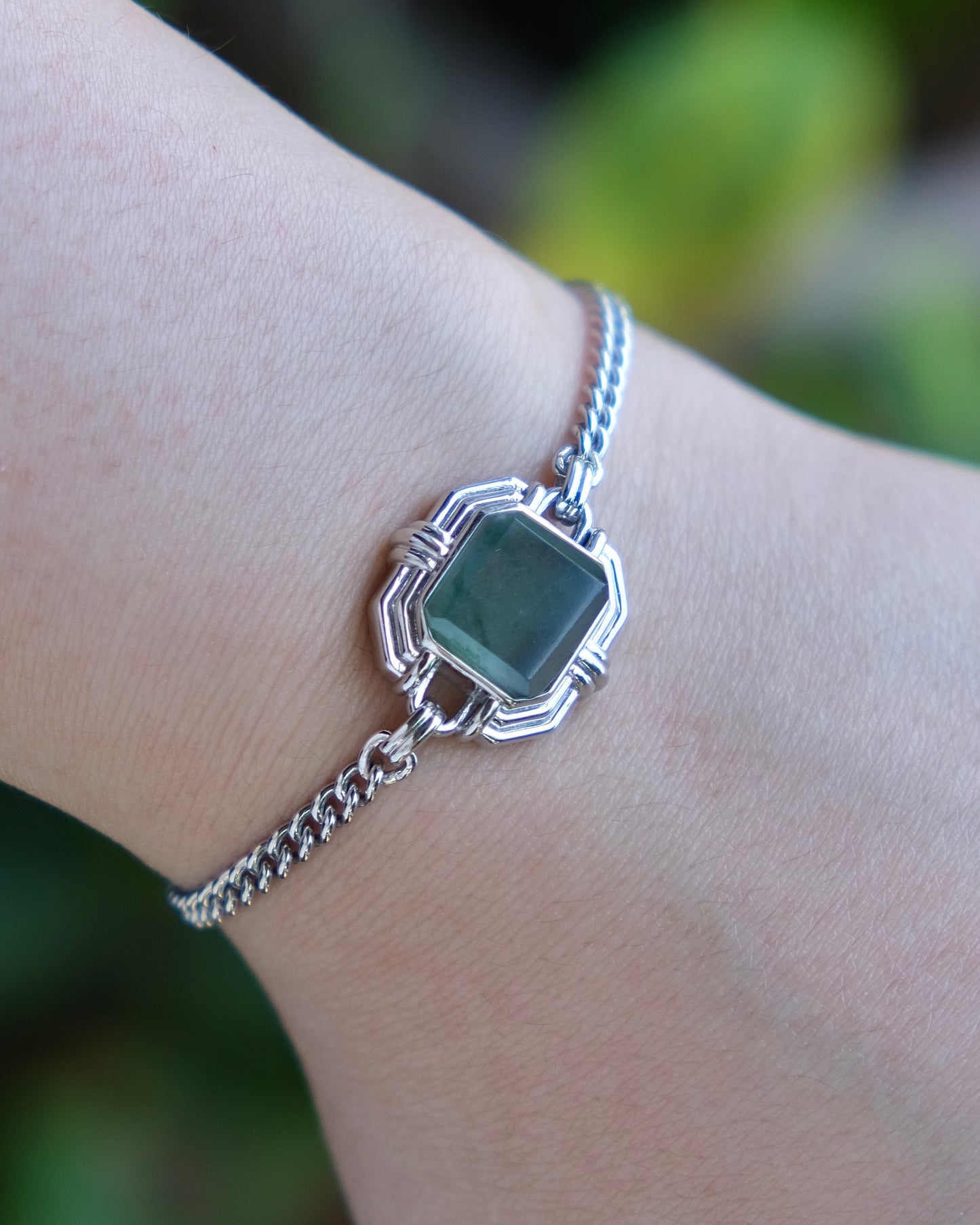 EXCEPTIONAL Mist Pavilion Jade Bracelet (S925 Silver)