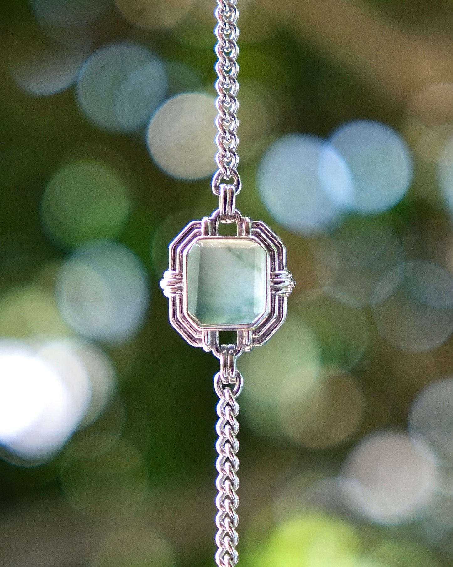 EXCEPTIONAL Mist Pavilion Jade Bracelet (S925 Silver)